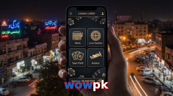Main screen of Wowpk app page for PK players